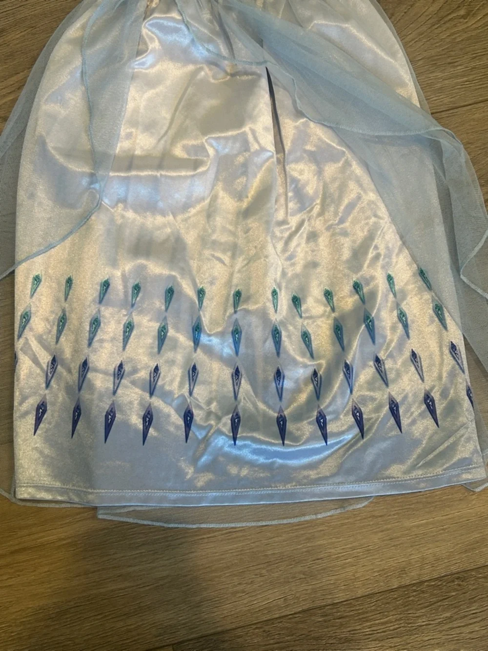 Disney Light Blue Princess Costume Dress with Character Print Size 4T - Picture 4 of 5